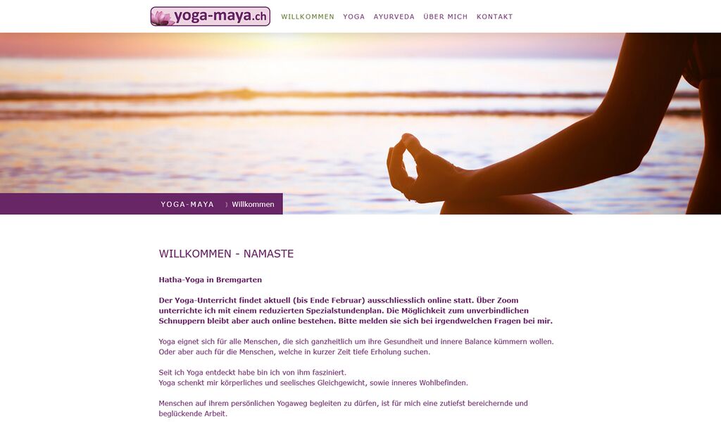 yoga-maya.ch, Hatha-Yoga in Bremgarten